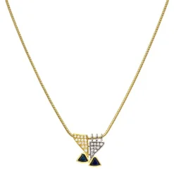 Saphir-Kette Bicolor