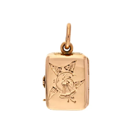 Saphir-Medaillon Anhänger Rotgold