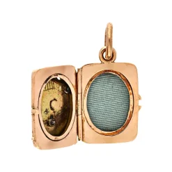 Saphir-Medaillon Anhänger Rotgold
