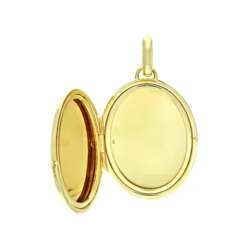Saphir-Medaillon Gelbgold
