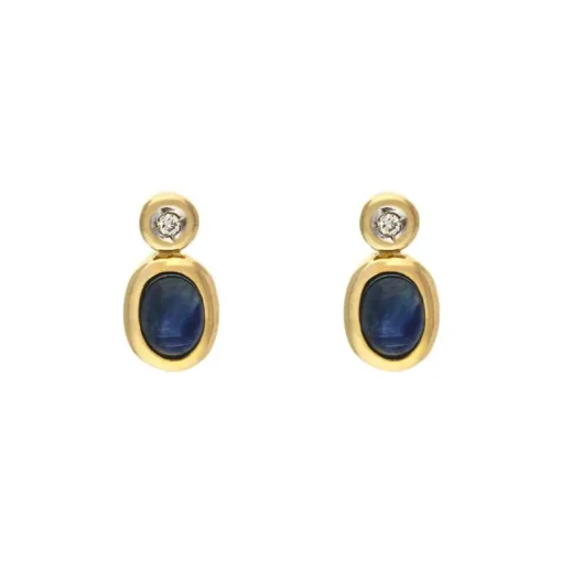 Saphir-Ohrstecker Gelbgold