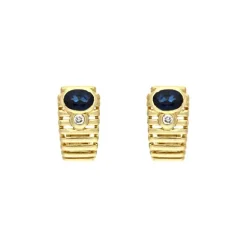 Saphir-Ohrstecker Gelbgold
