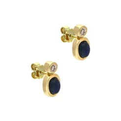 Saphir-Ohrstecker Gelbgold