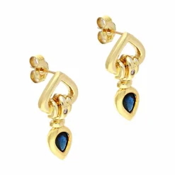 Saphir-Ohrstecker Gelbgold