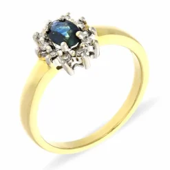 Saphir-Ring Bicolor