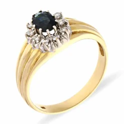 Saphir-Ring Bicolor