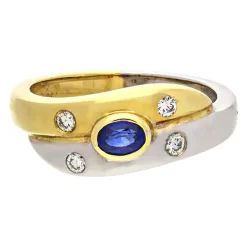Saphir-Ring Bicolor