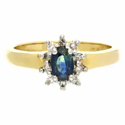 Saphir-Ring Bicolor