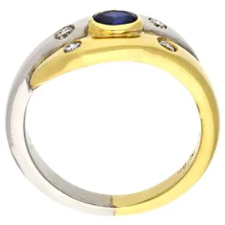 Saphir-Ring Bicolor