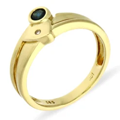 Saphir-Ring Gelbgold