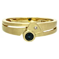 Saphir-Ring Gelbgold