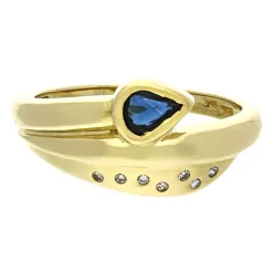 Saphir-Ring Gelbgold