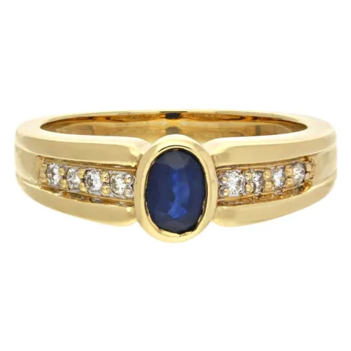 Saphir-Ring Gelbgold