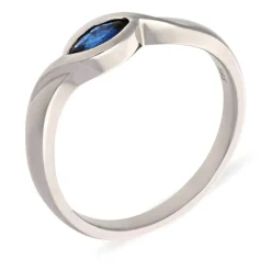 Saphir-Ring Weißgold