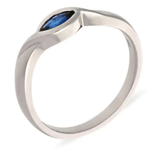 Saphir-Ring Weißgold