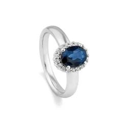 Saphir-Ring Weißgold