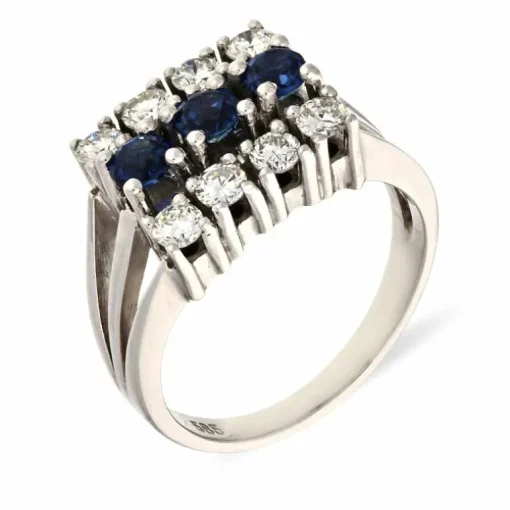 Saphir-Ring Weißgold