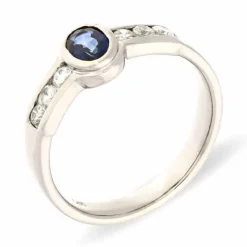 Saphir-Ring Weißgold