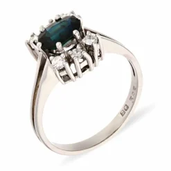 Saphir-Ring Weißgold