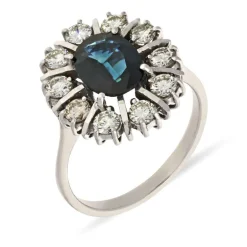 Saphir-Ring Weißgold
