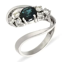 Saphir-Ring Weißgold