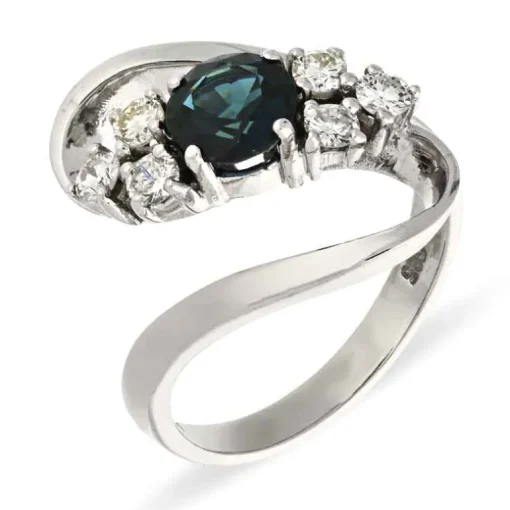 Saphir-Ring Weißgold