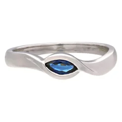 Saphir-Ring Weißgold