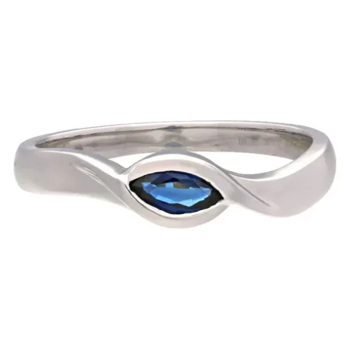 Saphir-Ring Weißgold