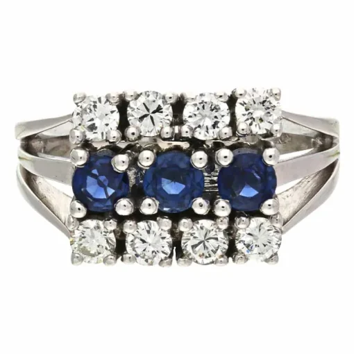Saphir-Ring Weißgold