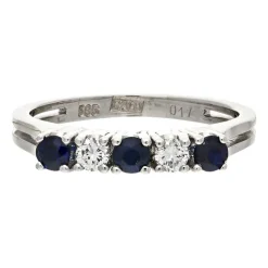 Saphir-Ring Weißgold