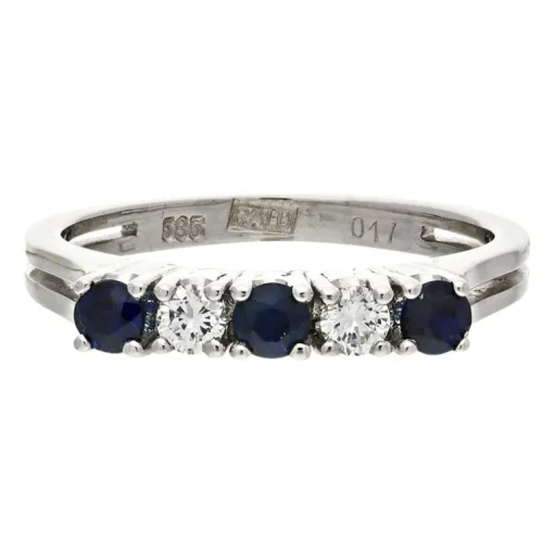 Saphir-Ring Weißgold