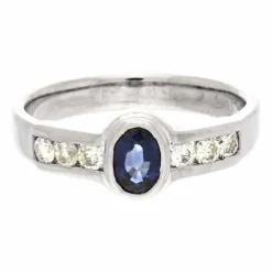 Saphir-Ring Weißgold