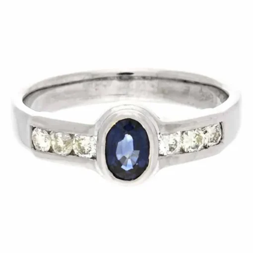 Saphir-Ring Weißgold