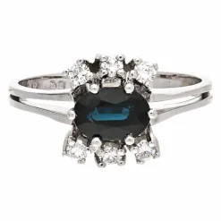 Saphir-Ring Weißgold