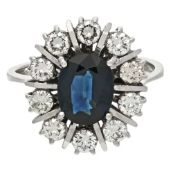 Saphir-Ring Weißgold