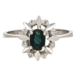 Saphir-Ring Weißgold