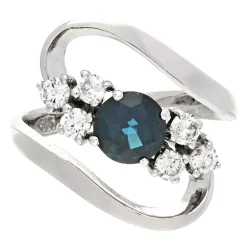 Saphir-Ring Weißgold