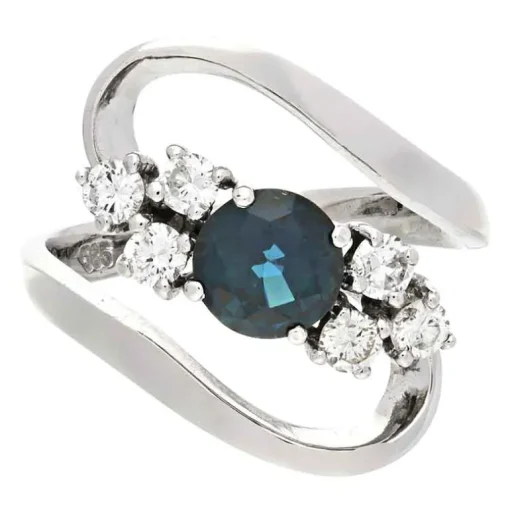 Saphir-Ring Weißgold