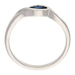 Saphir-Ring Weißgold