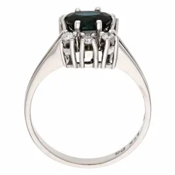 Saphir-Ring Weißgold