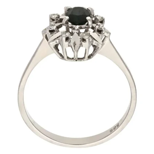 Saphir-Ring Weißgold