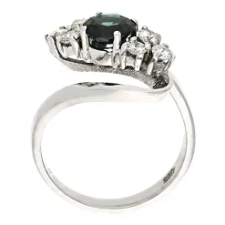 Saphir-Ring Weißgold