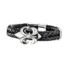 Save Brave, Armband Leder/Edelstahl silber "Victor"