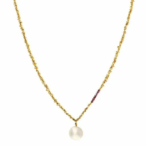 Südesee-Zuchtperlen-Kette mit Anhänger Gelbgold