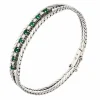 Smaragd-Armband Weißgold