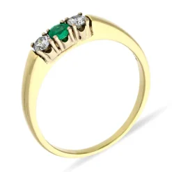 Smaragd-Ring Gelbgold