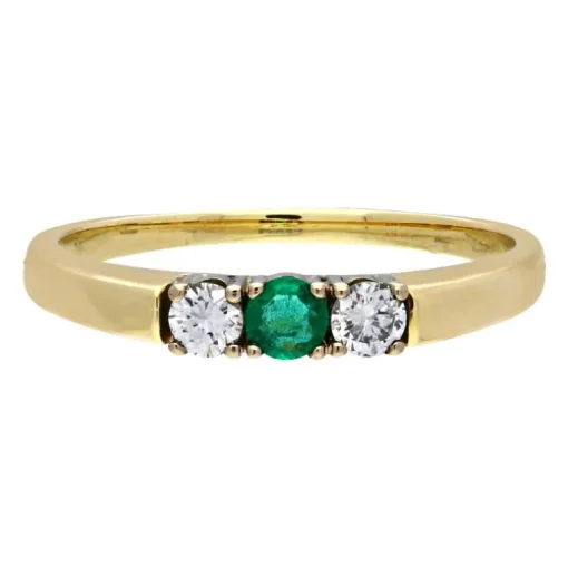 Smaragd-Ring Gelbgold
