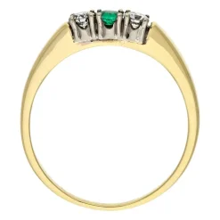 Smaragd-Ring Gelbgold