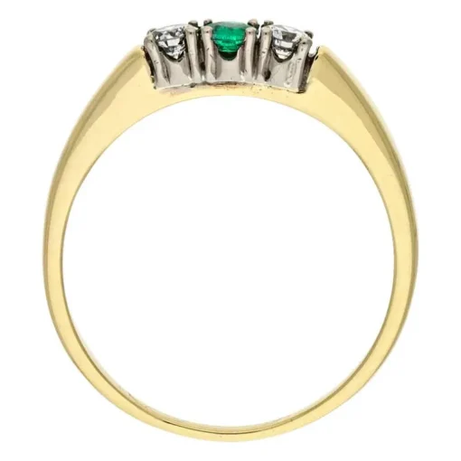 Smaragd-Ring Gelbgold