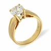 Solitär-Brillant-Ring Gelbgold 2 ct
